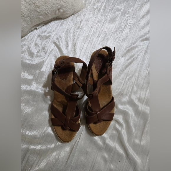 Leather Strappy Wedge Sandals By BOC Size 8 EUC!! - Picture 6 of 6